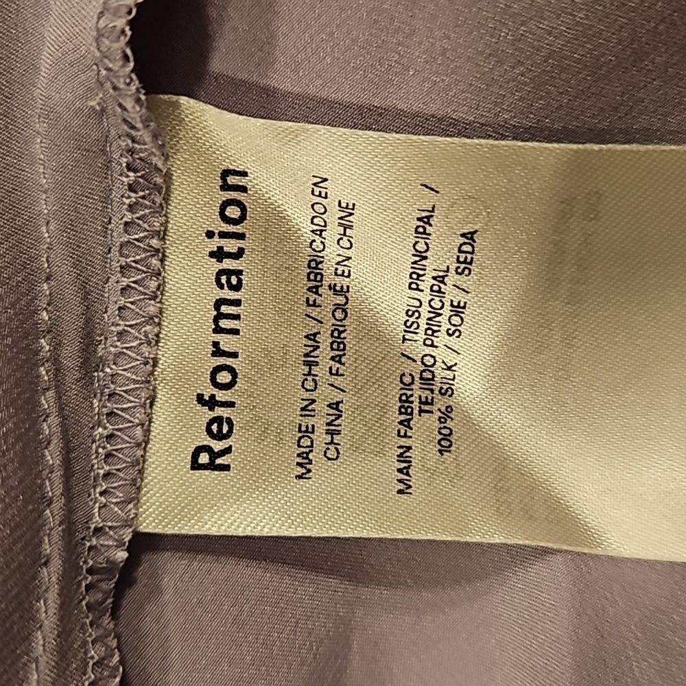 💕REFORMATION💕 Casette Silk Dress ~ Aura Lavender 10 NWT - Picture 14 of 15